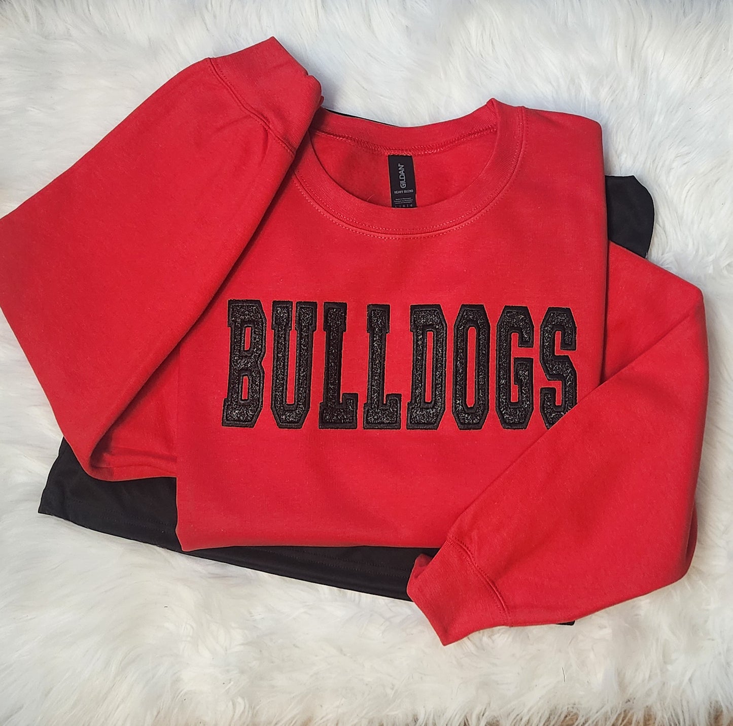 Mascot Glitter Embroidery Gildan Sweatshirt