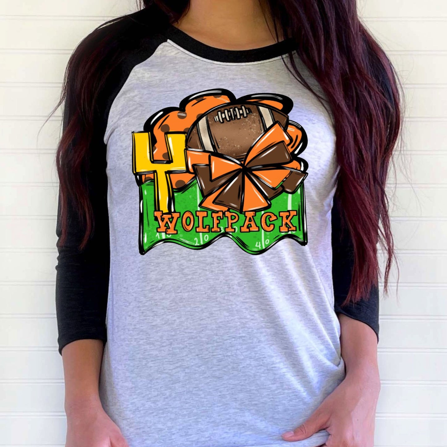 Wolfpack Football Raglan 23