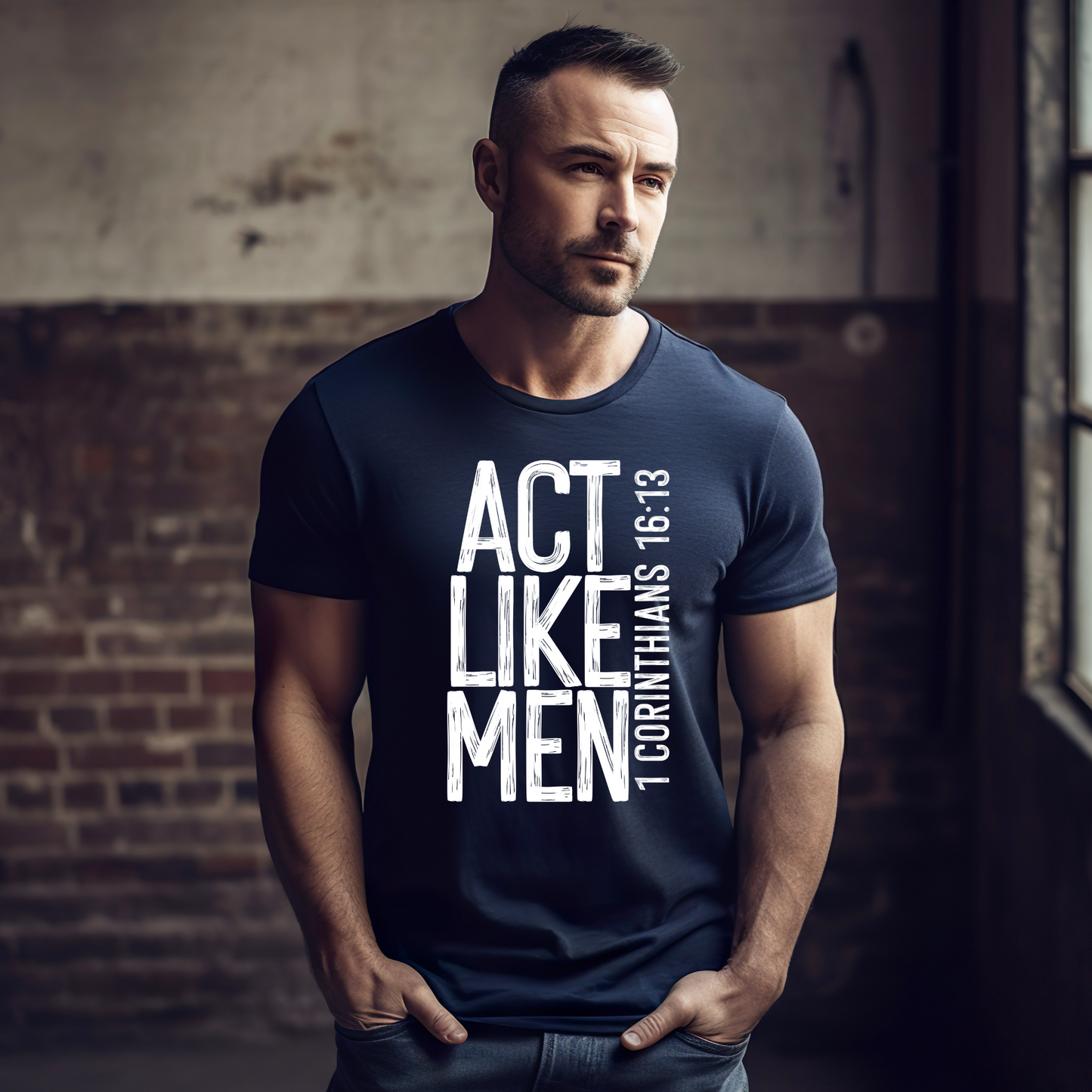 Act Like Men Religious Shirt