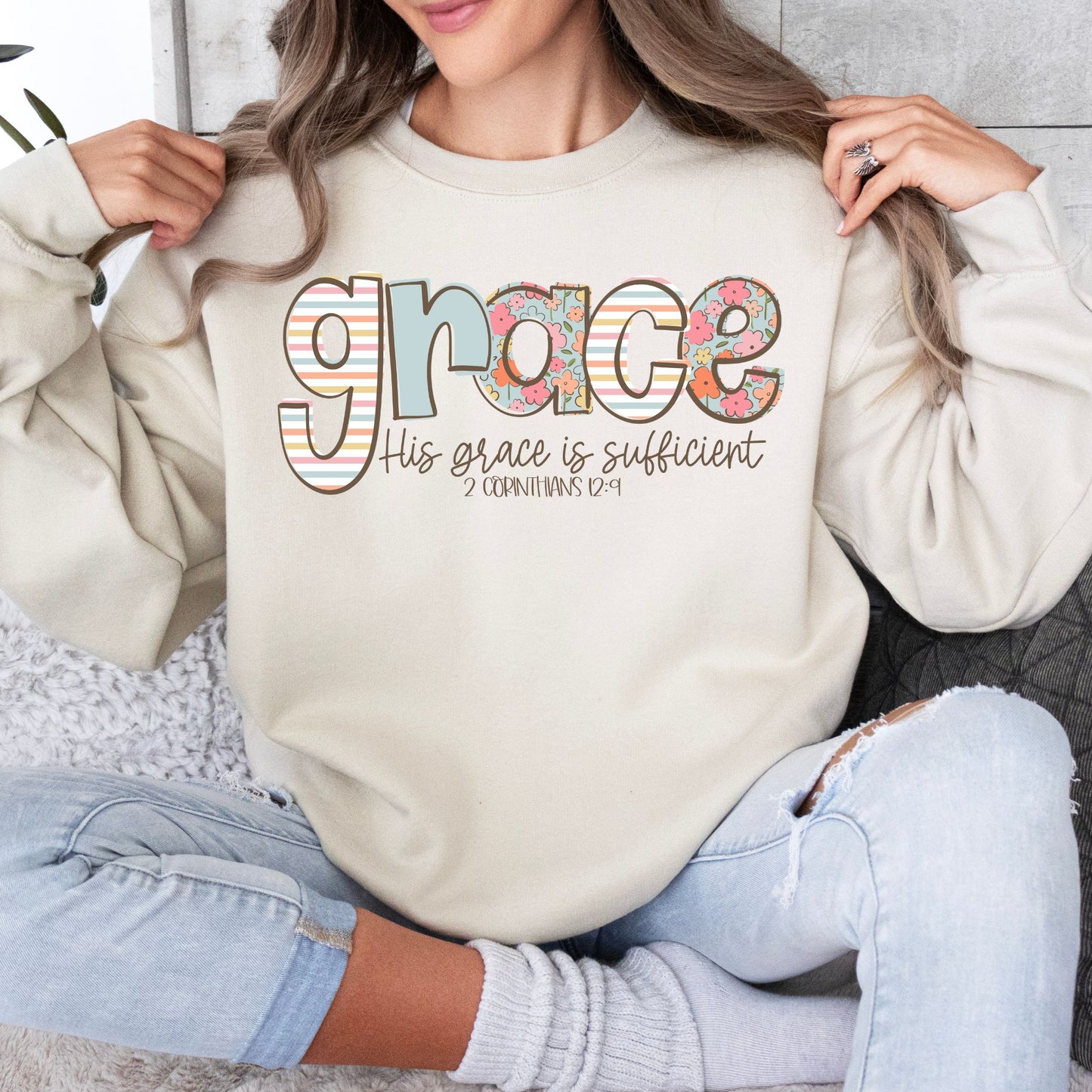 His Grace is Sufficient Sweatshirt