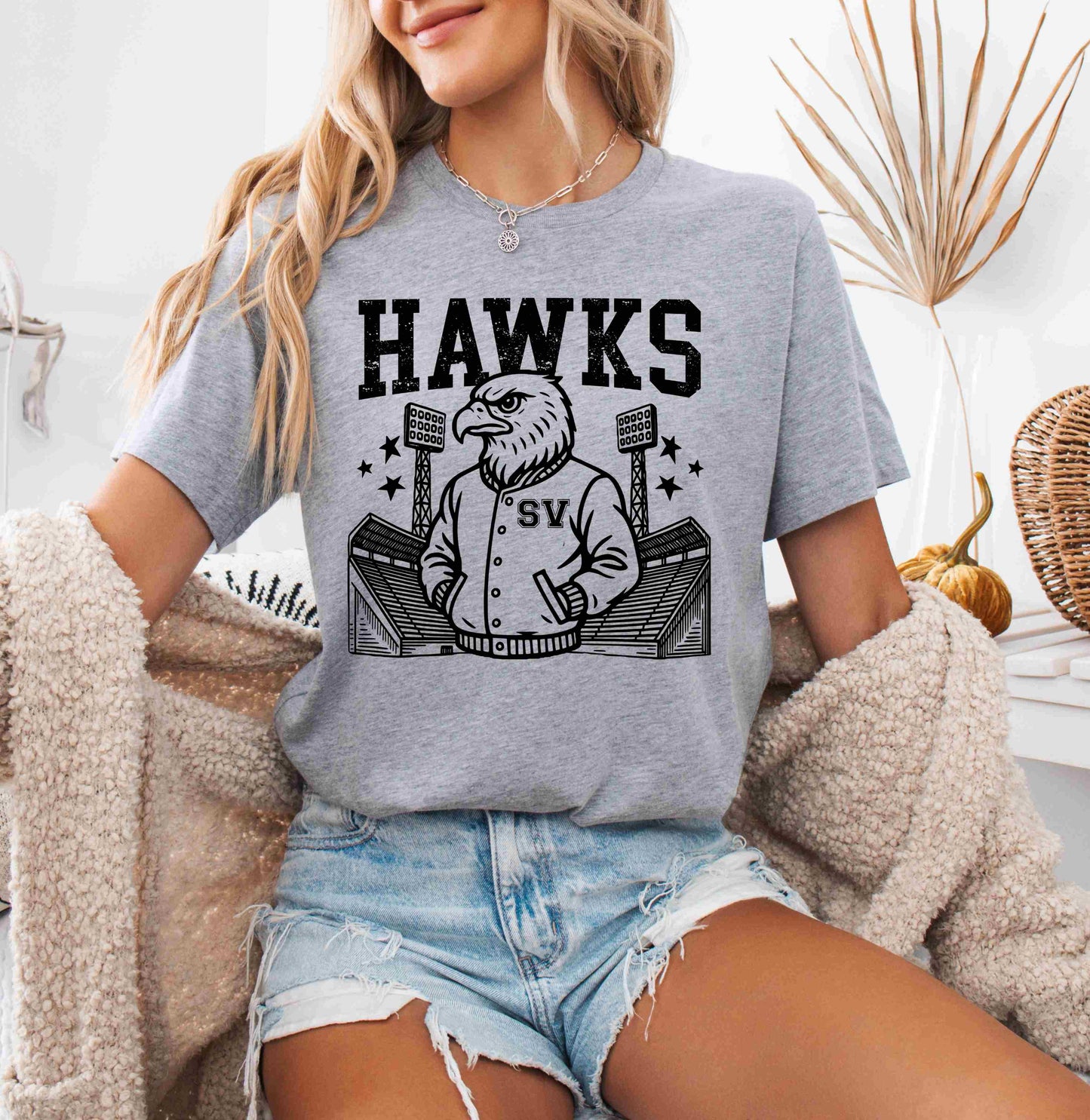 Hawks Letterman Jacket T-shirt