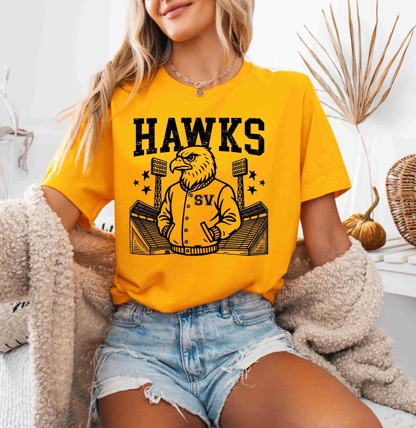 Hawks Letterman Jacket T-shirt
