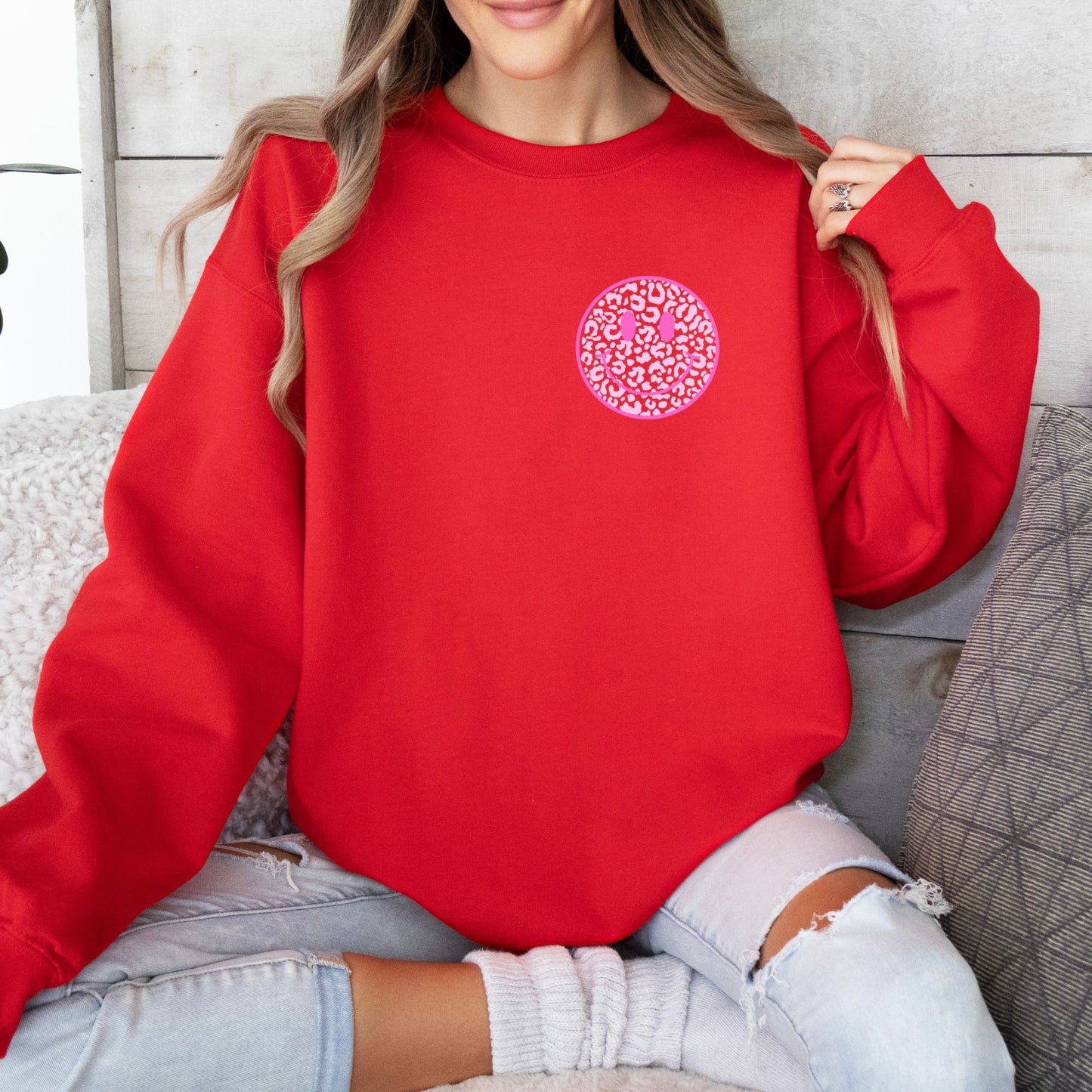 Smiley Face Valentine's Day Sweatshirt