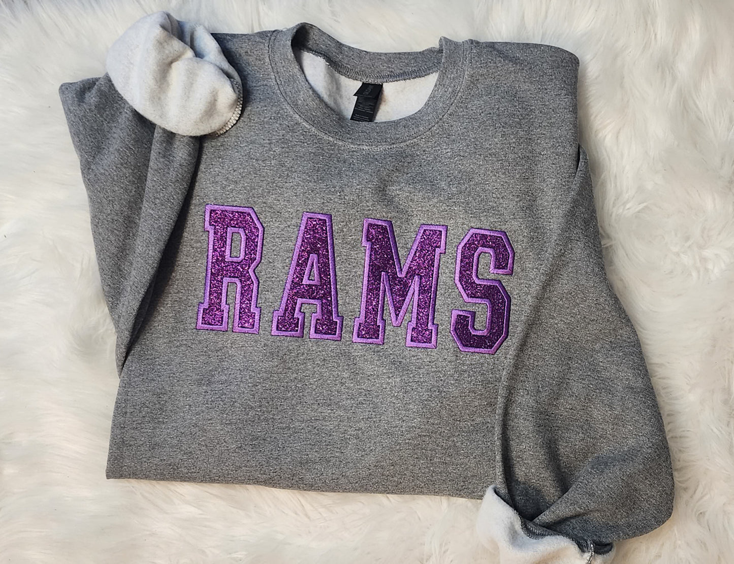 Mascot Glitter Embroidery Gildan Sweatshirt