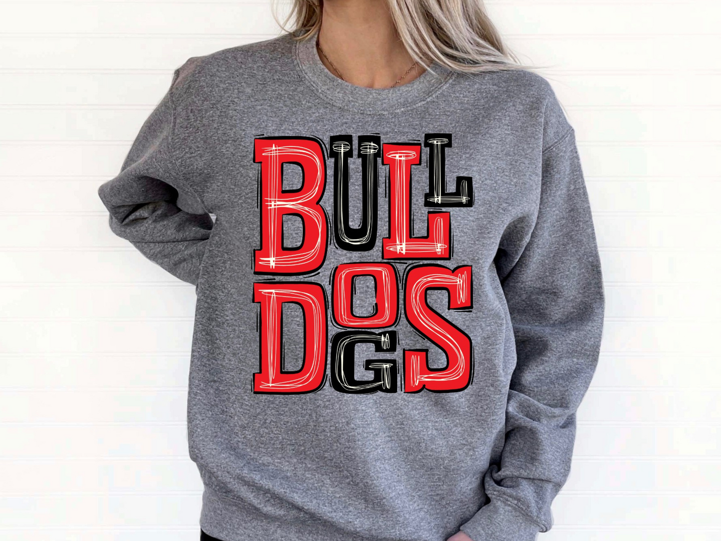 Bulldogs Boho Letter Sweatshirt