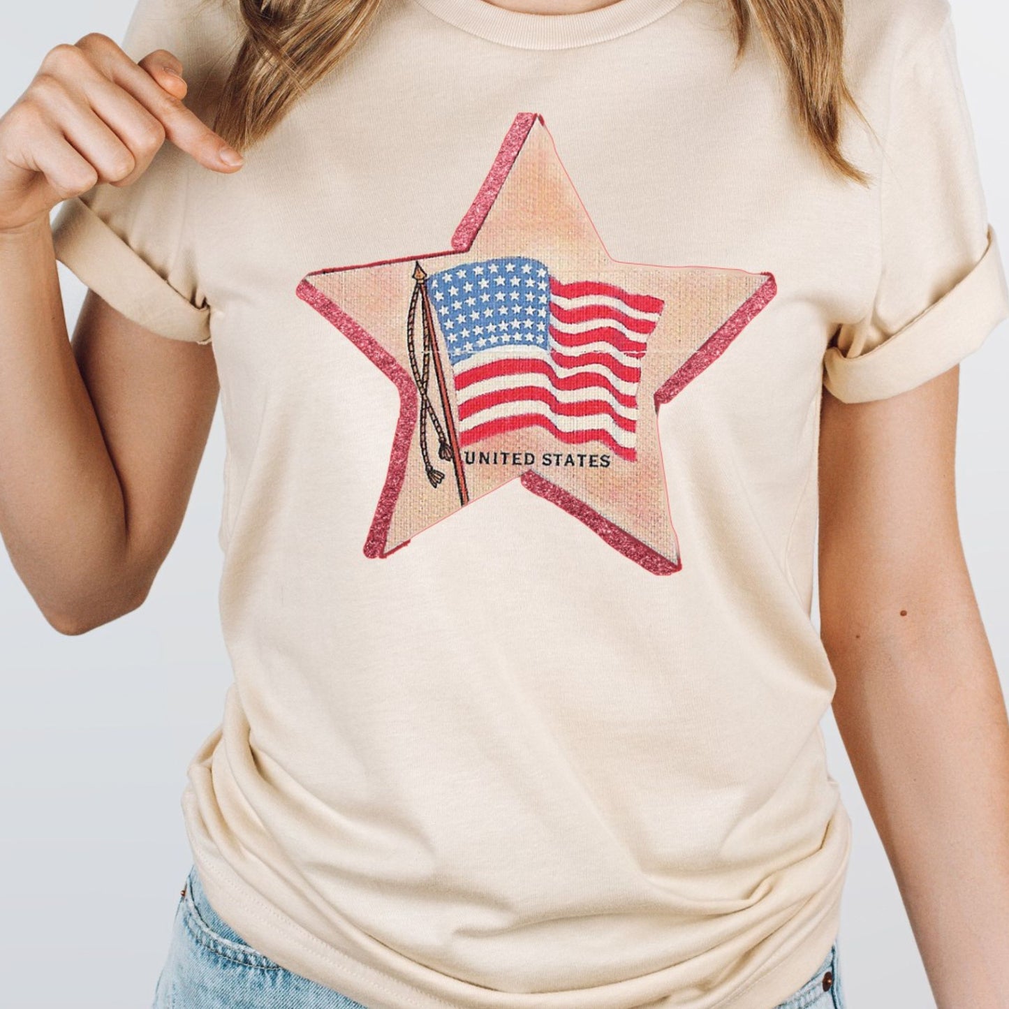 Flag and Star T-shirt