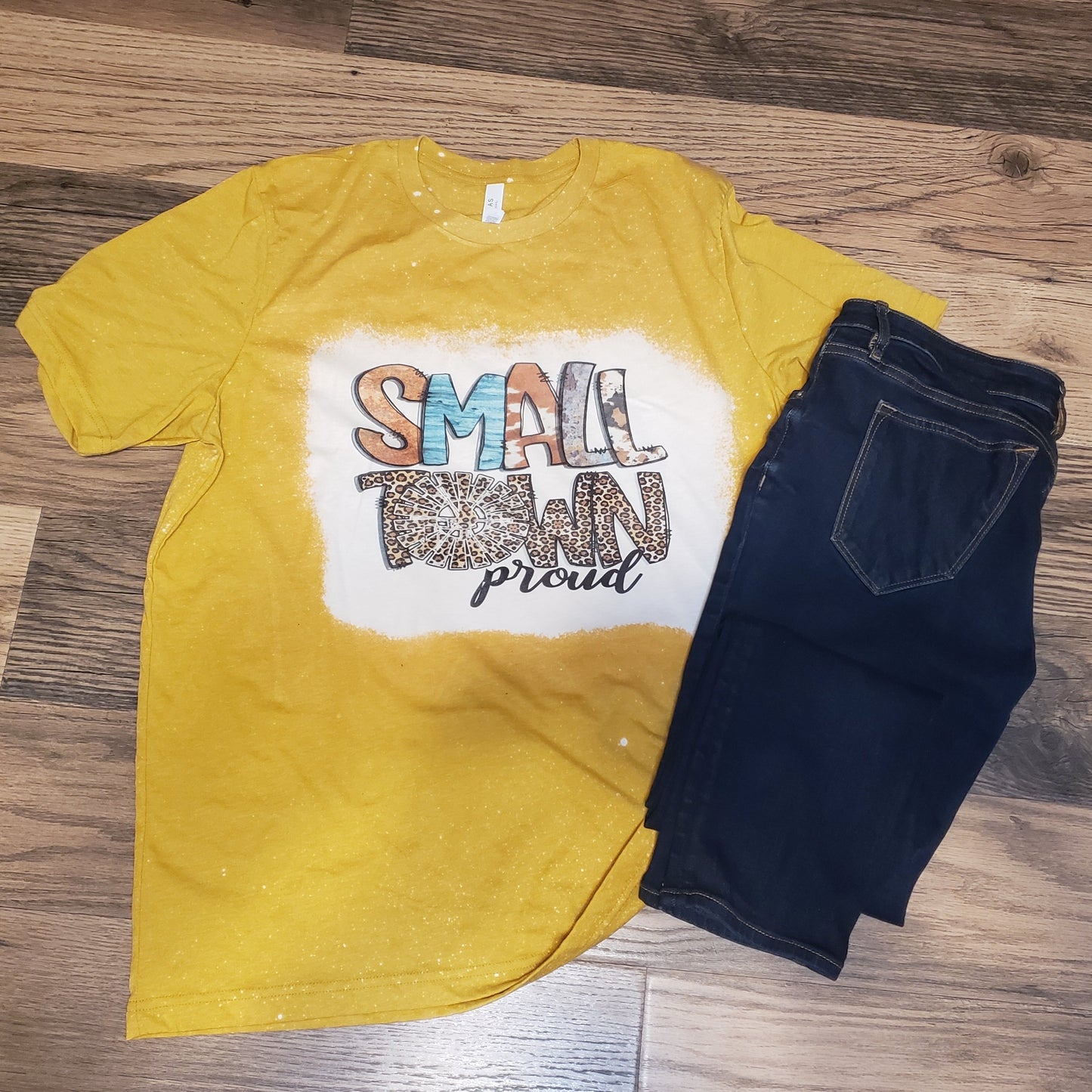 Small town Proud Bleached Shirt