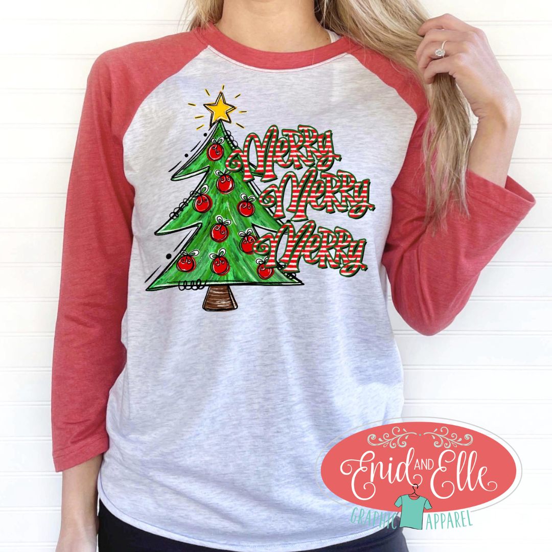 Merry Merry Merry Raglan Shirt