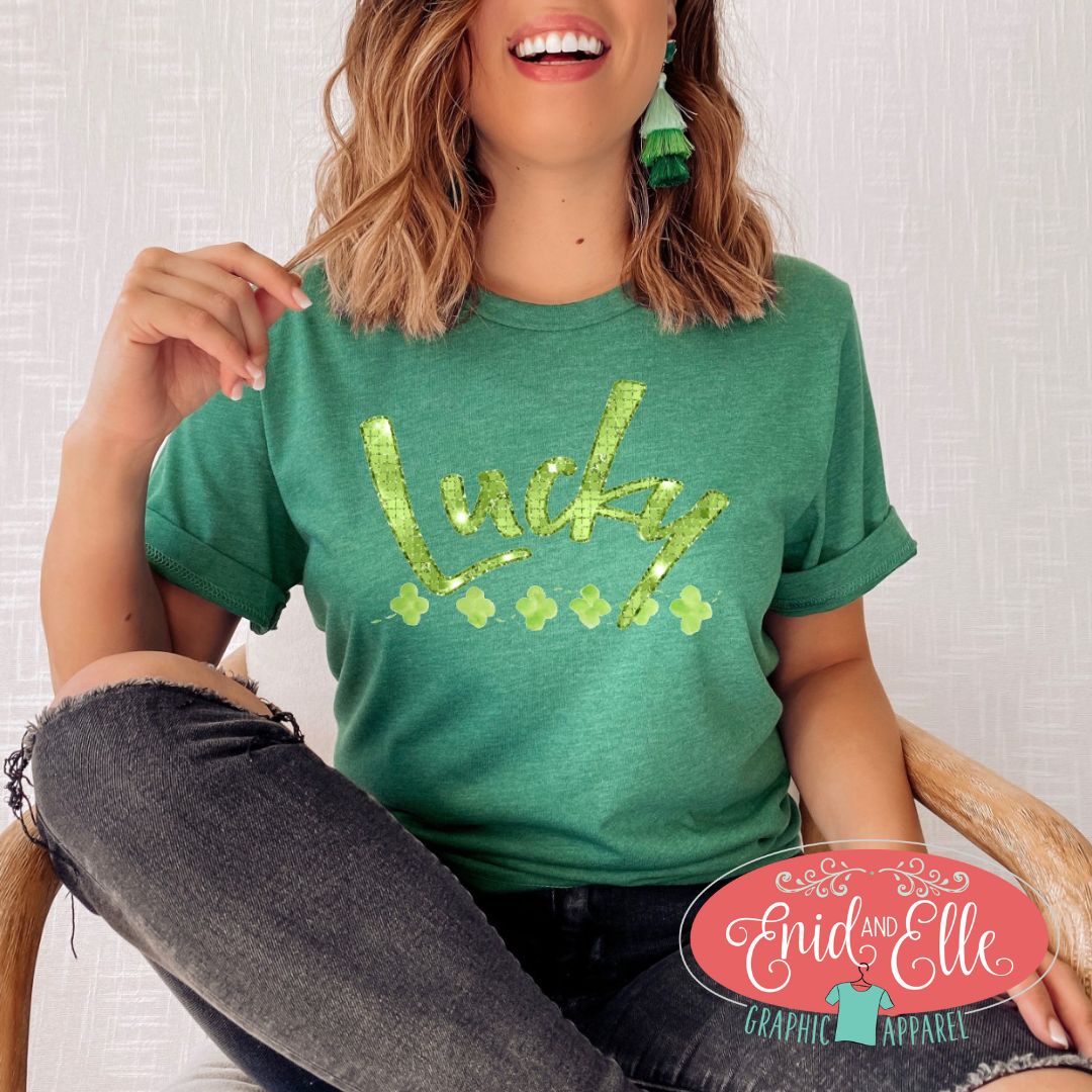 Lucky Shamrock Bling St. Patrick's DayShirt