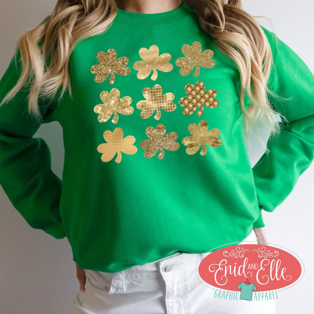 Lucky Gold Shamrock Sweatshirt