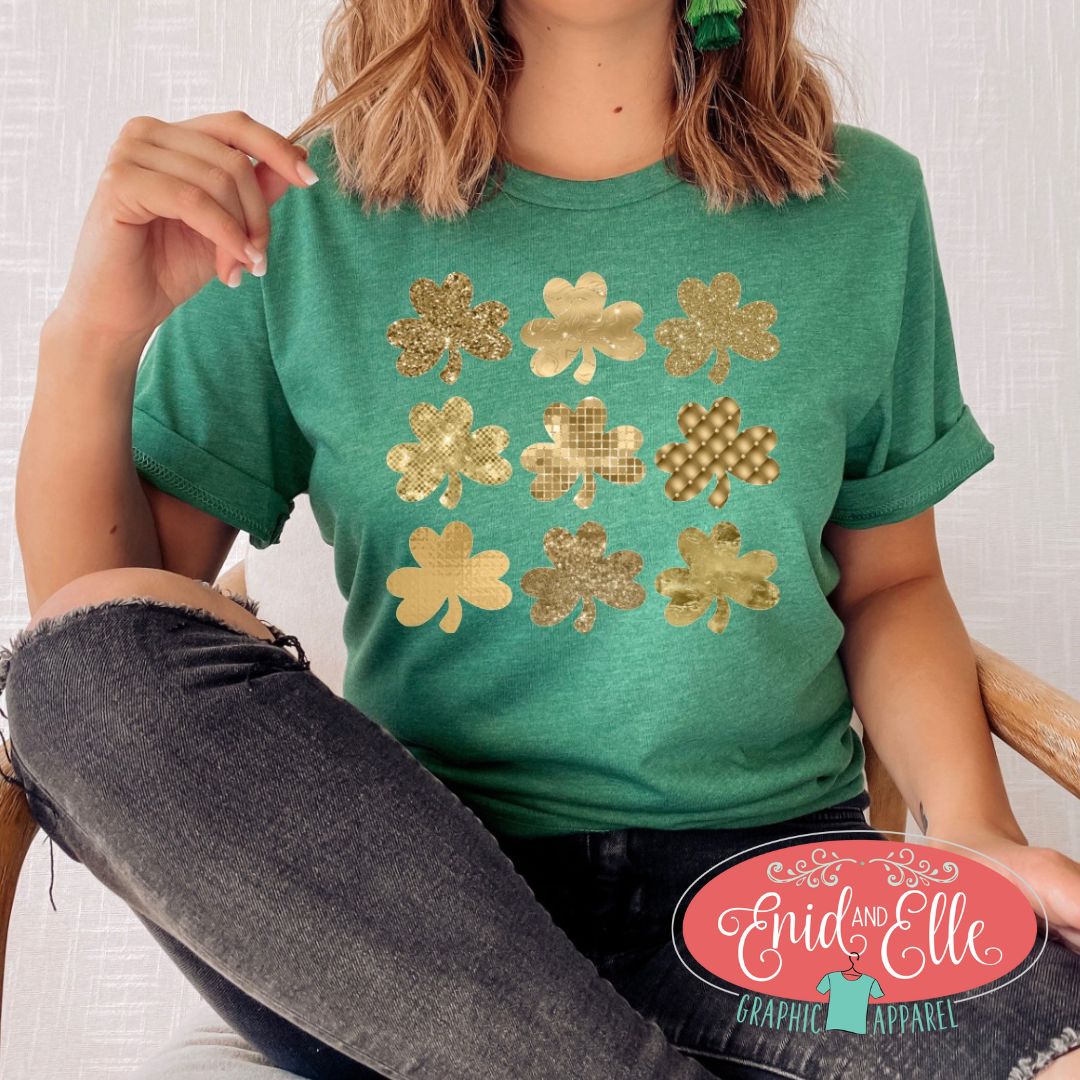 Gold Shamrock St. Patrick's DayShirt