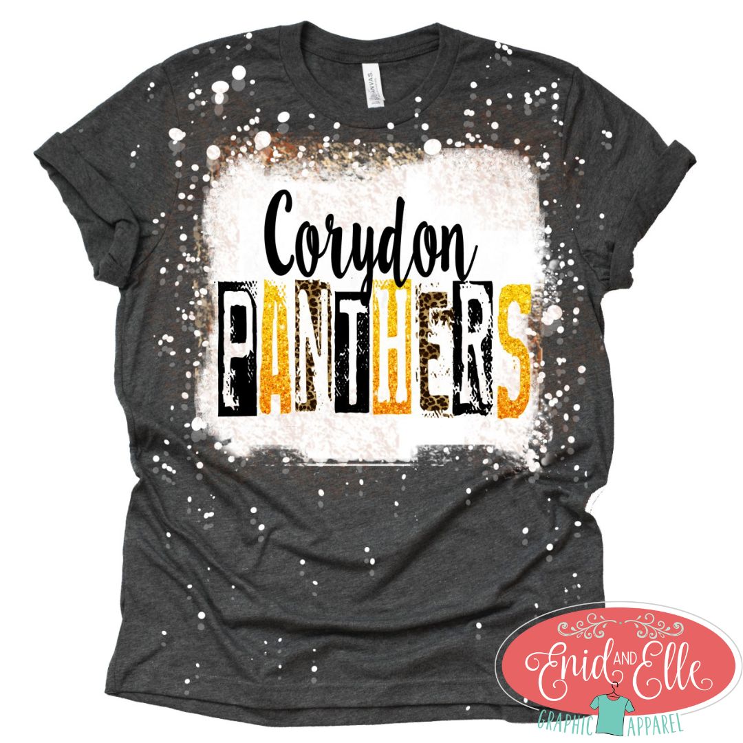 Panthers Grunge Bleached Shirt