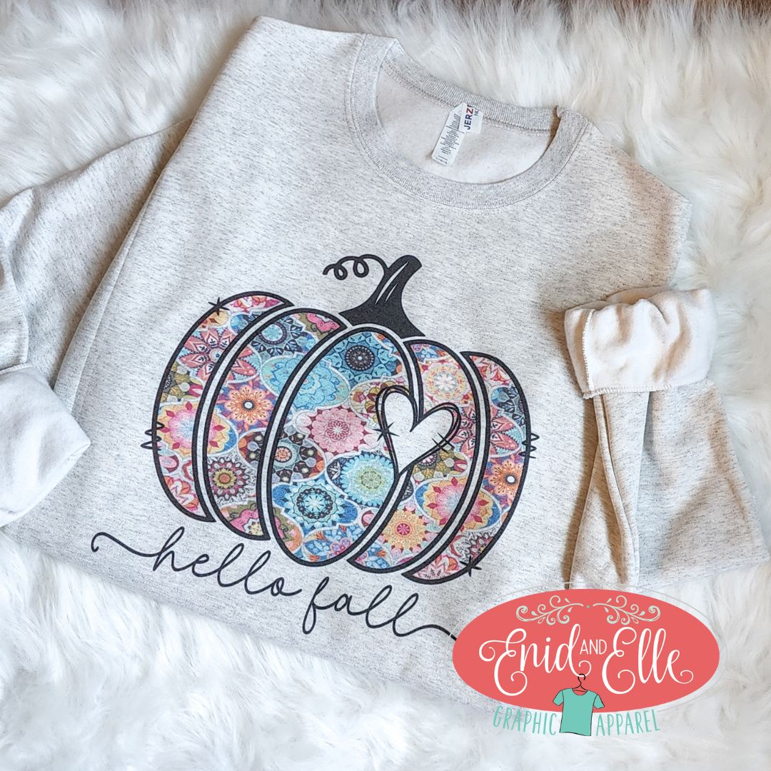Hello Fall Pumpkin Sweatshirt