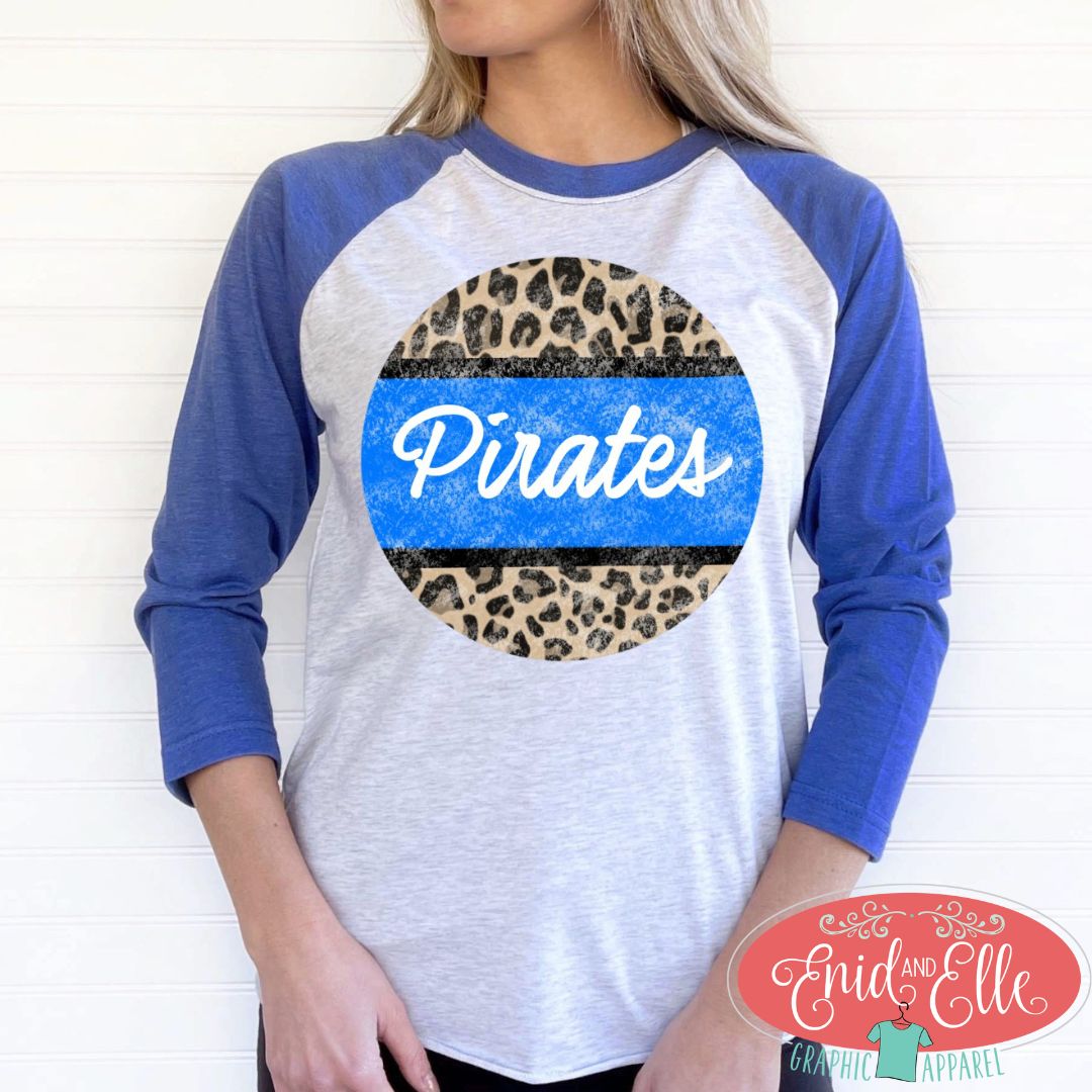 Pirates Leopard Circle Raglan