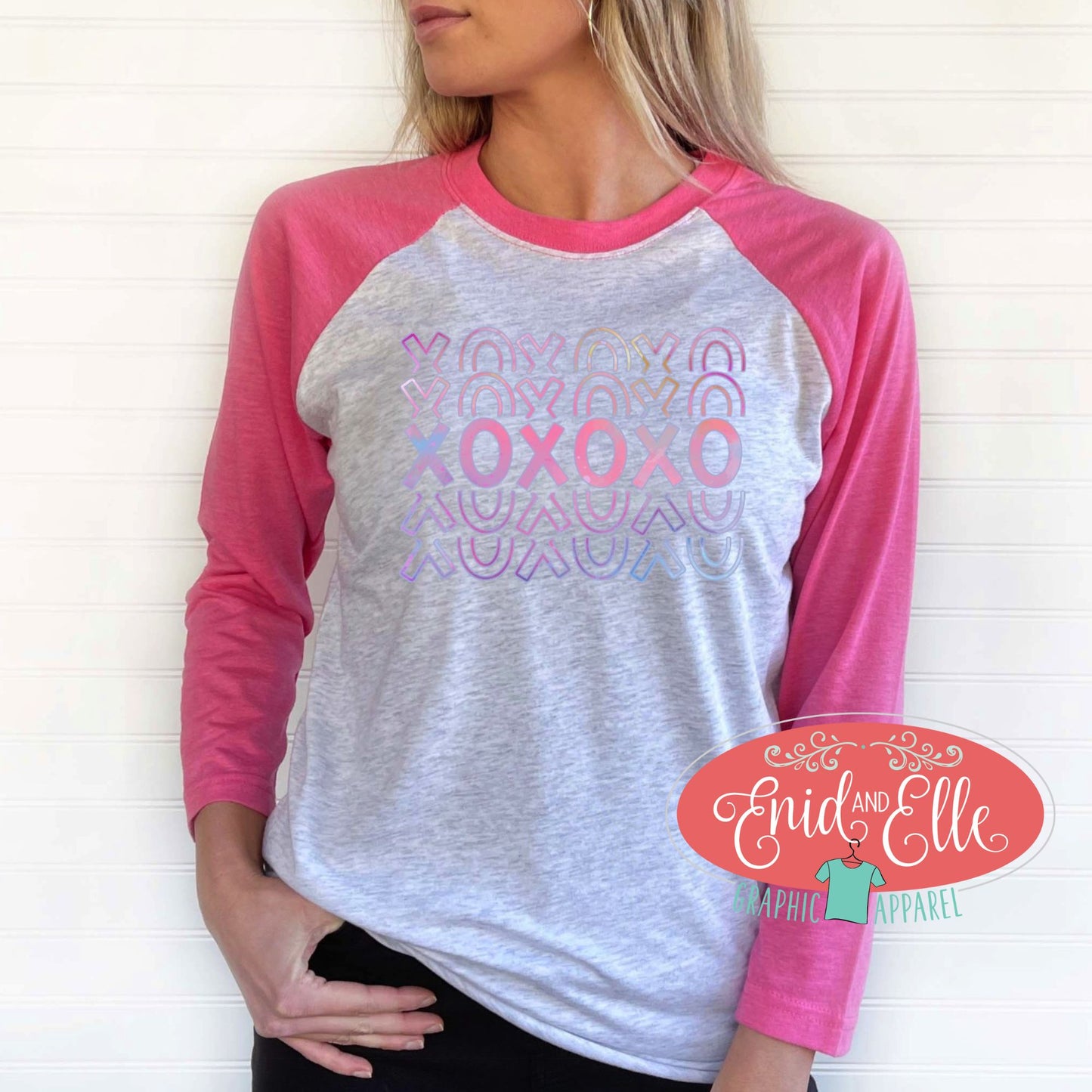 XOXO Valentine's Day Raglan Shirt