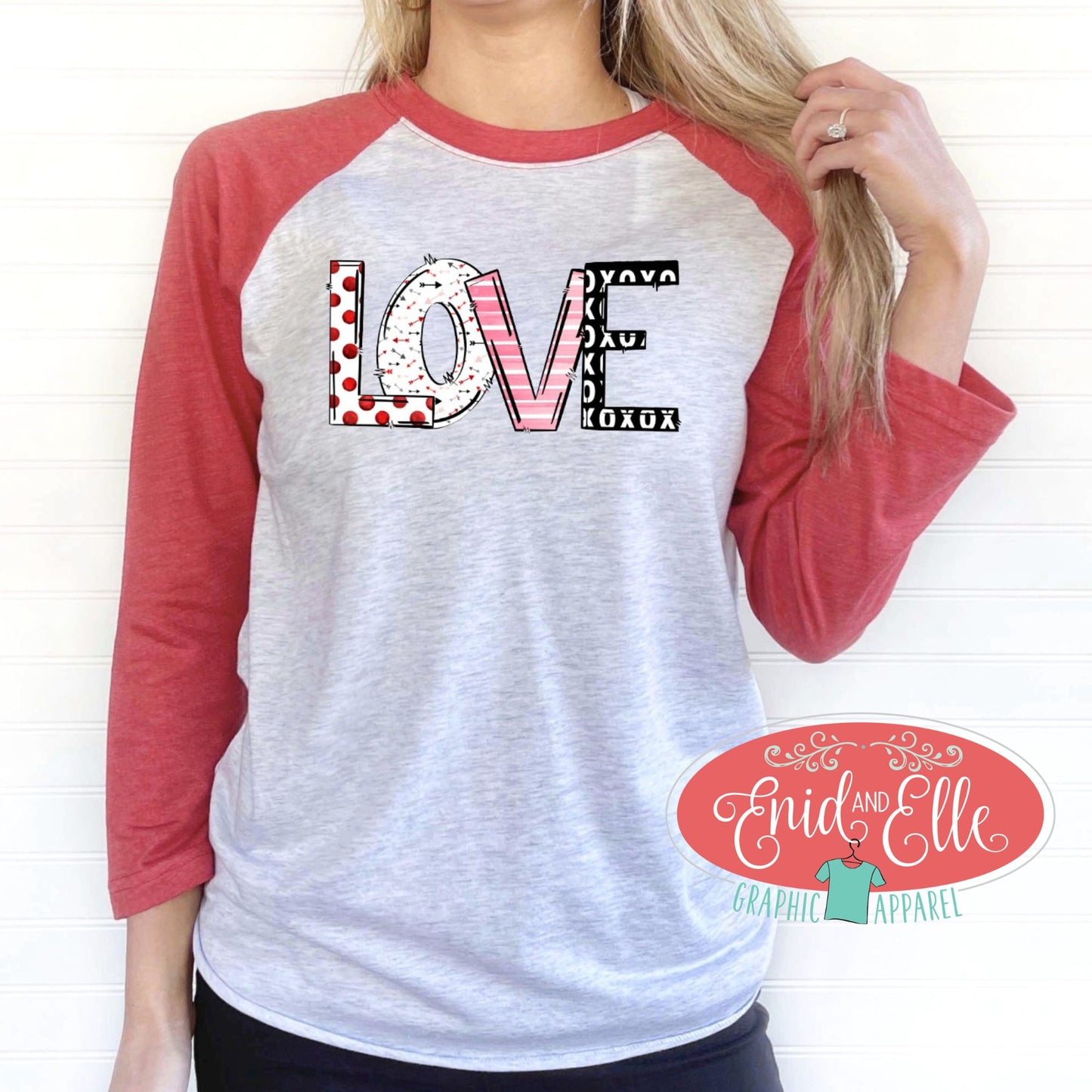 Love Valentine's Day Raglan Shirt