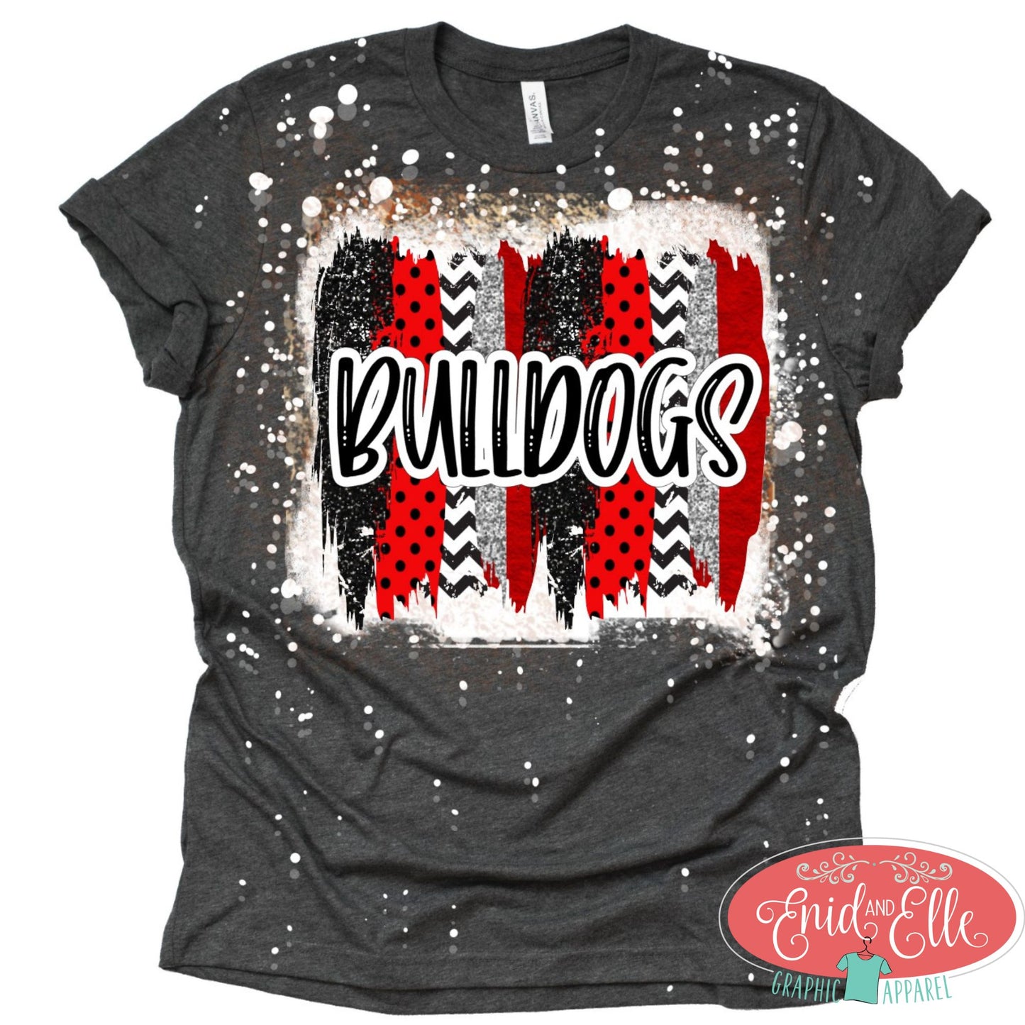 Bulldogs Brush Stroke Bleached T-shirt