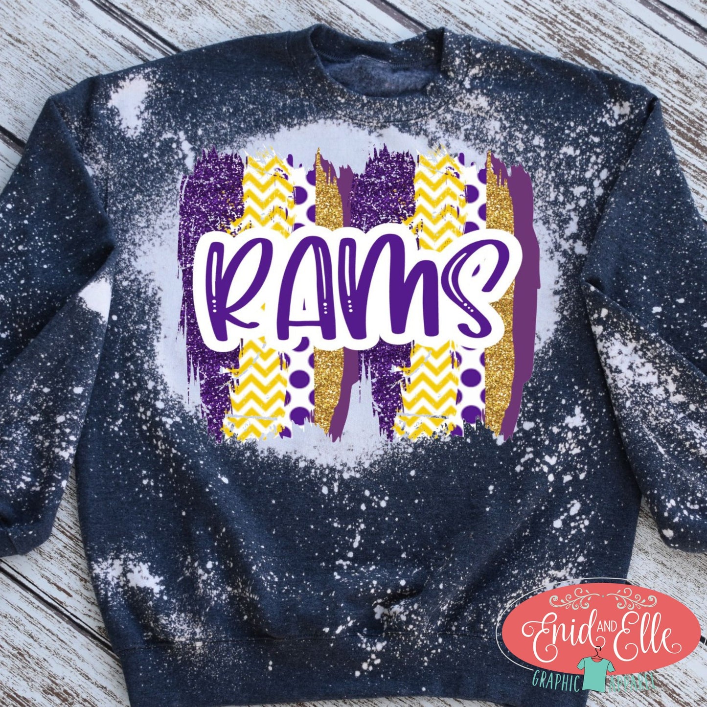 Rams Brush Stroke Bleached Sweatshirt