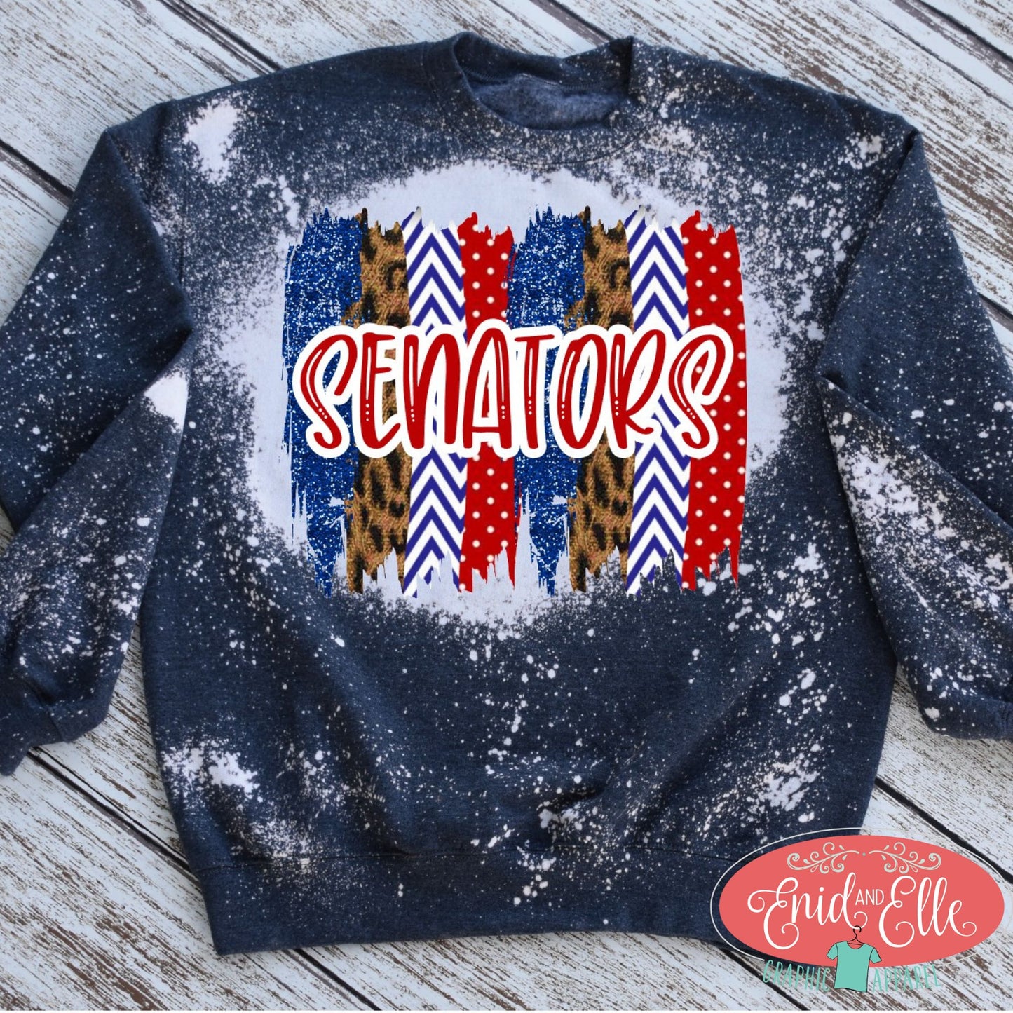 Senators Brush Stroke Bleached Sweatshirt