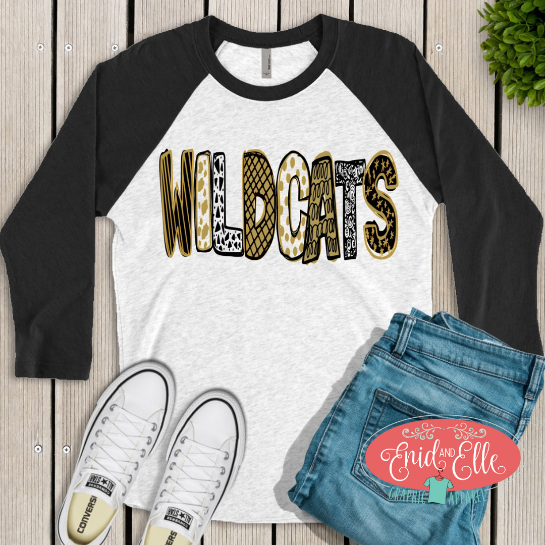 Wildcats Doodle Letter