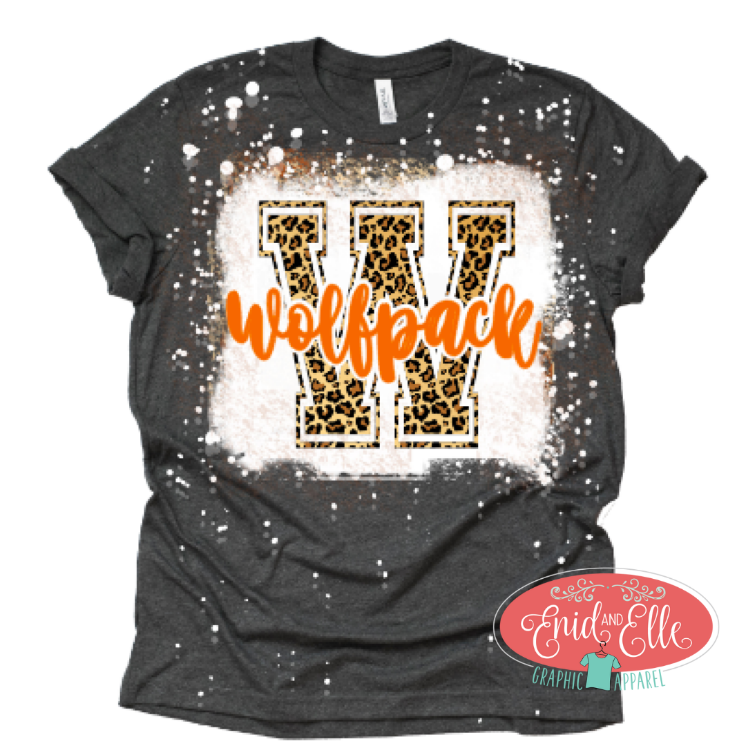 W Leopard Bleach Dark Grey Shirt