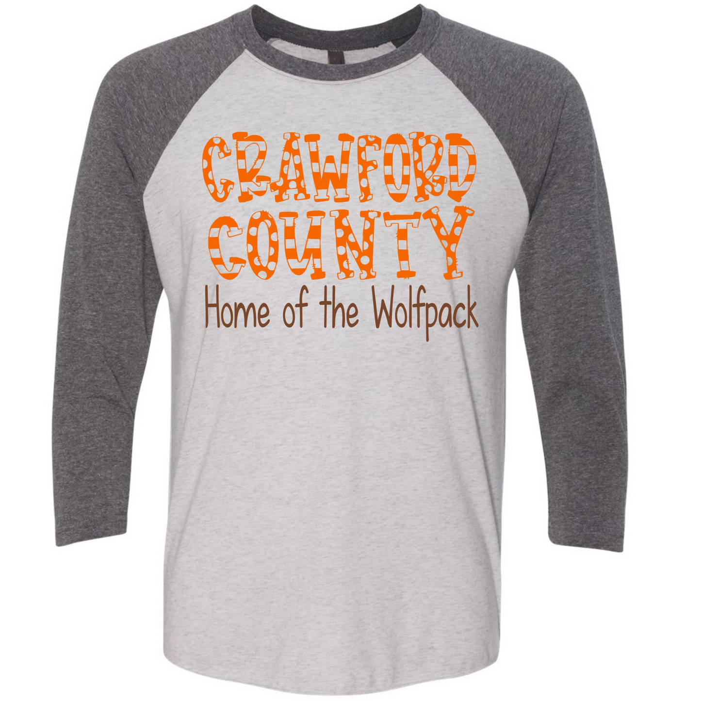 Crawford County Home of the Wolfpack Raglan Shirt - Enid & Elle