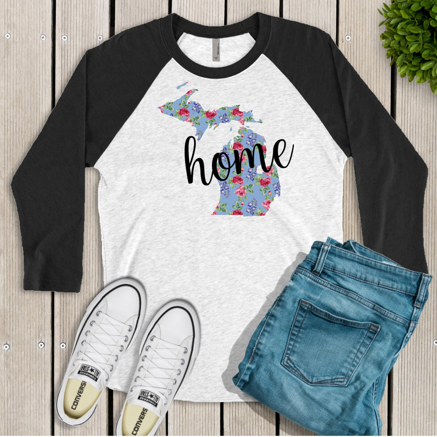 Michigan Home Raglan Shirt - Enid & Elle