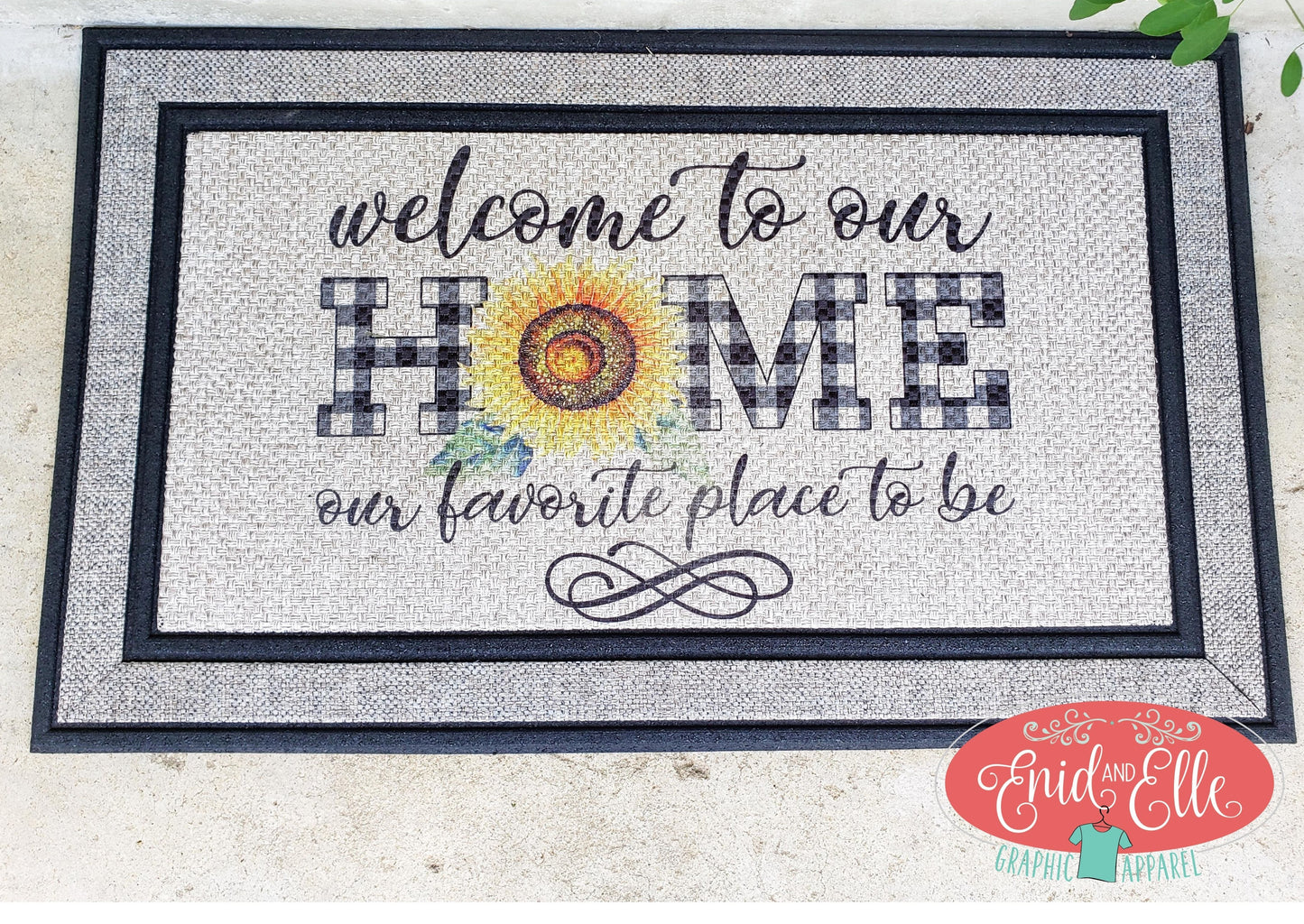 Welcome to our Home Sunflower Door Mat - Enid & Elle