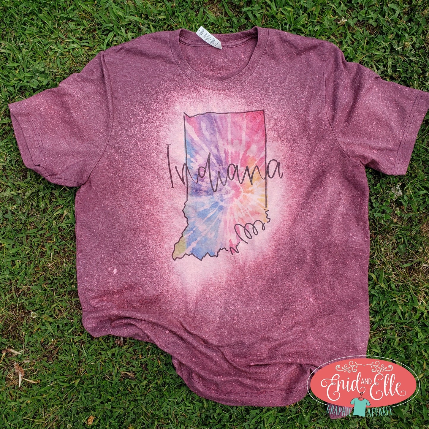 Indiana Tie Dyed Bleached shirt - Enid & Elle