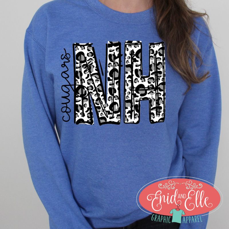 NH Cougar White Leopard Sweatshirt
