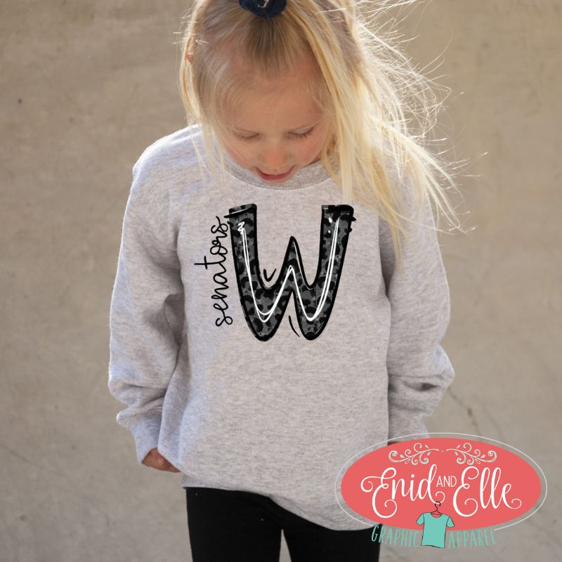 Senators W Leopard Youth Sweatshirt