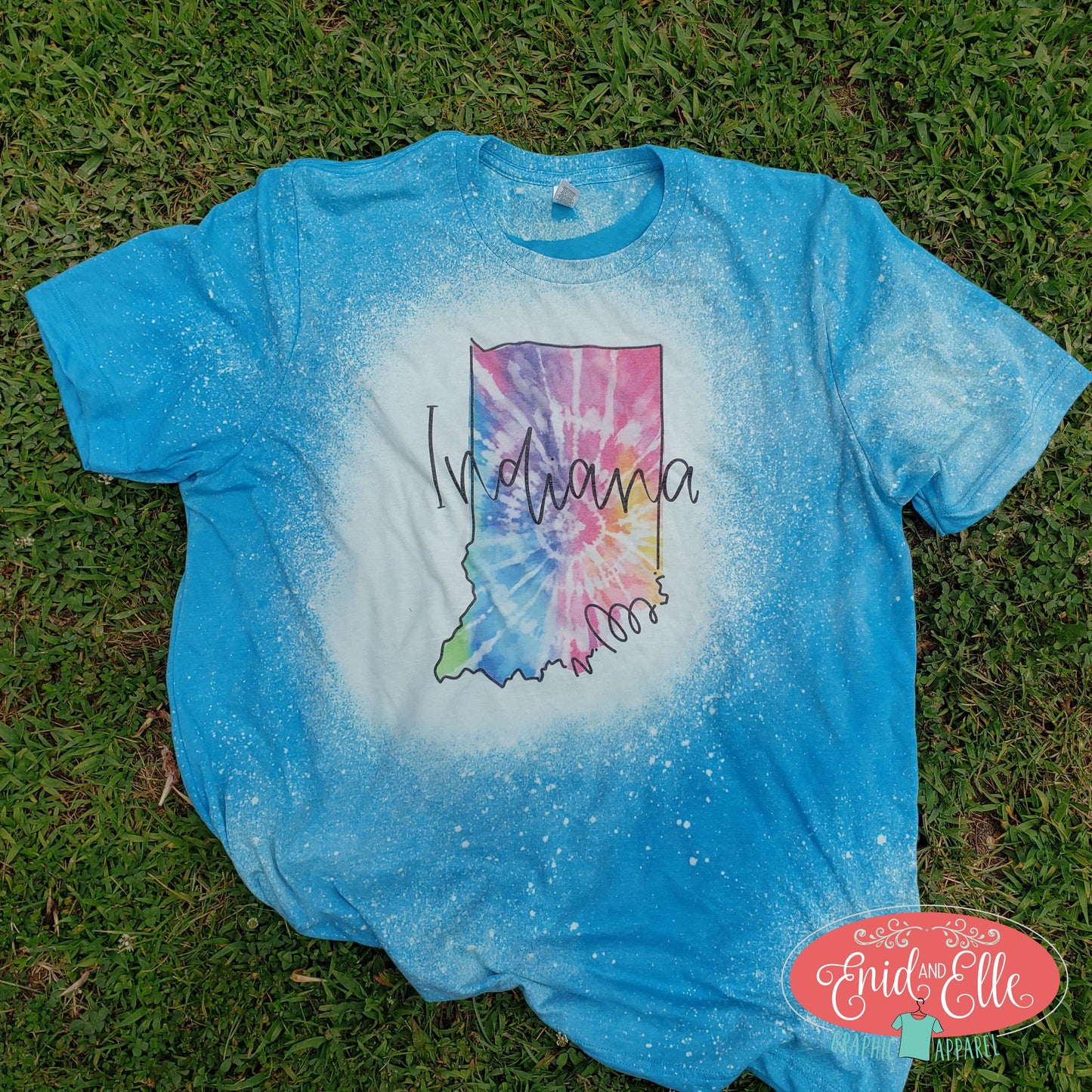 Indiana Tie Dyed Bleached shirt - Enid & Elle
