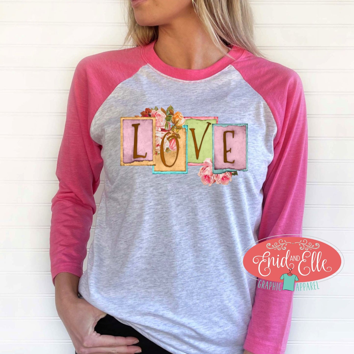 Vintage Love Valentine's Day Raglan Shirt