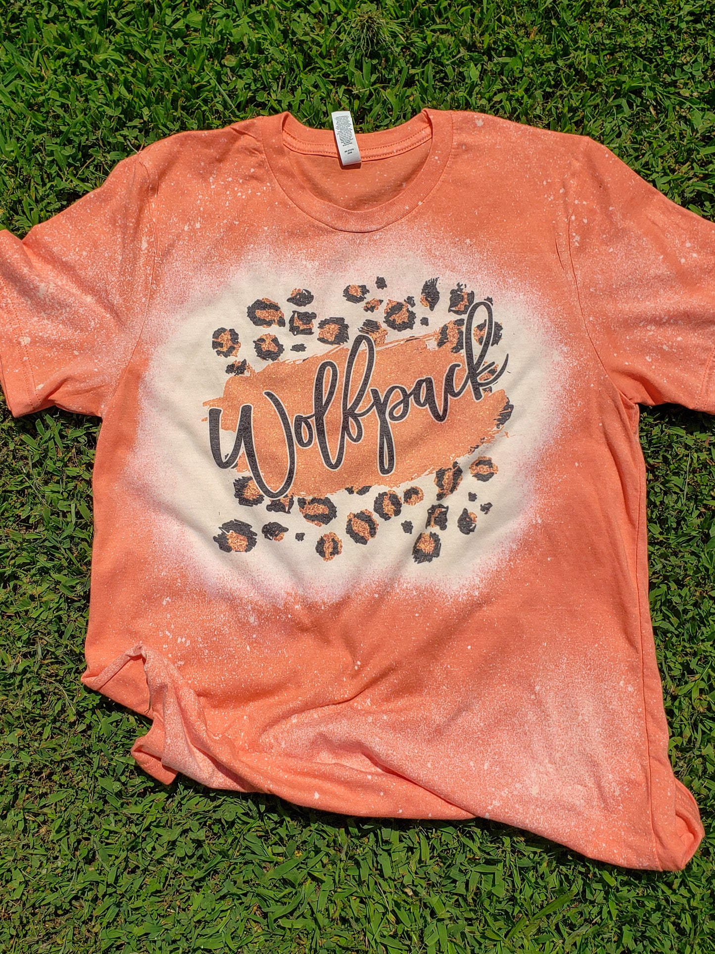 Wolfpack Leopard Splatter Print Bleached Shirt - Enid & Elle