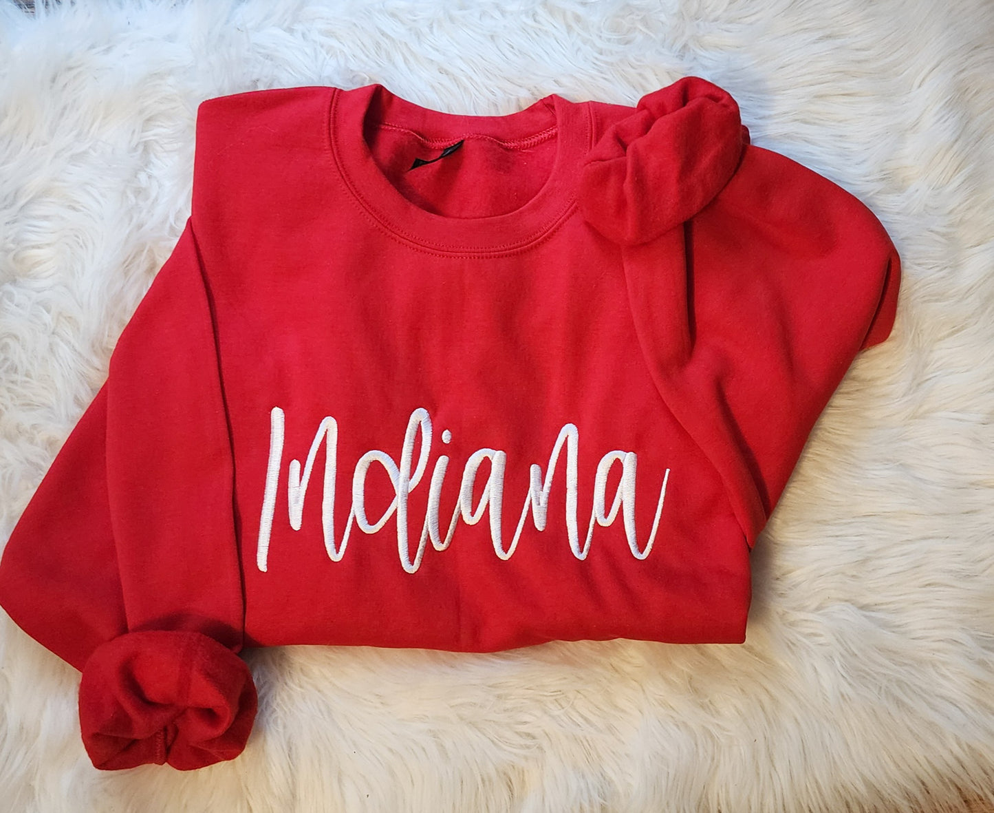 Indiana Script Embroidery Sweatshirt