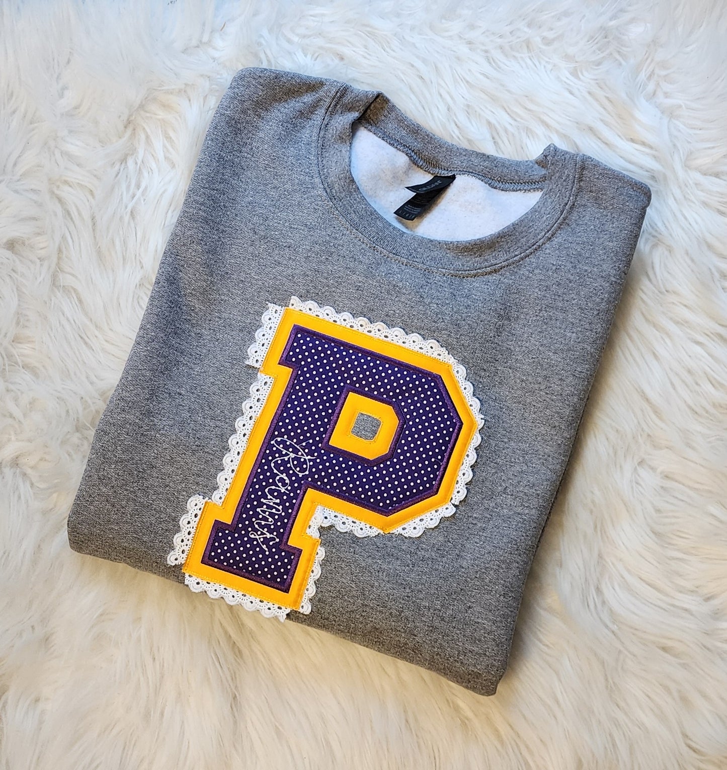 Lace Spirit Wear Embroidery Sweatshirt