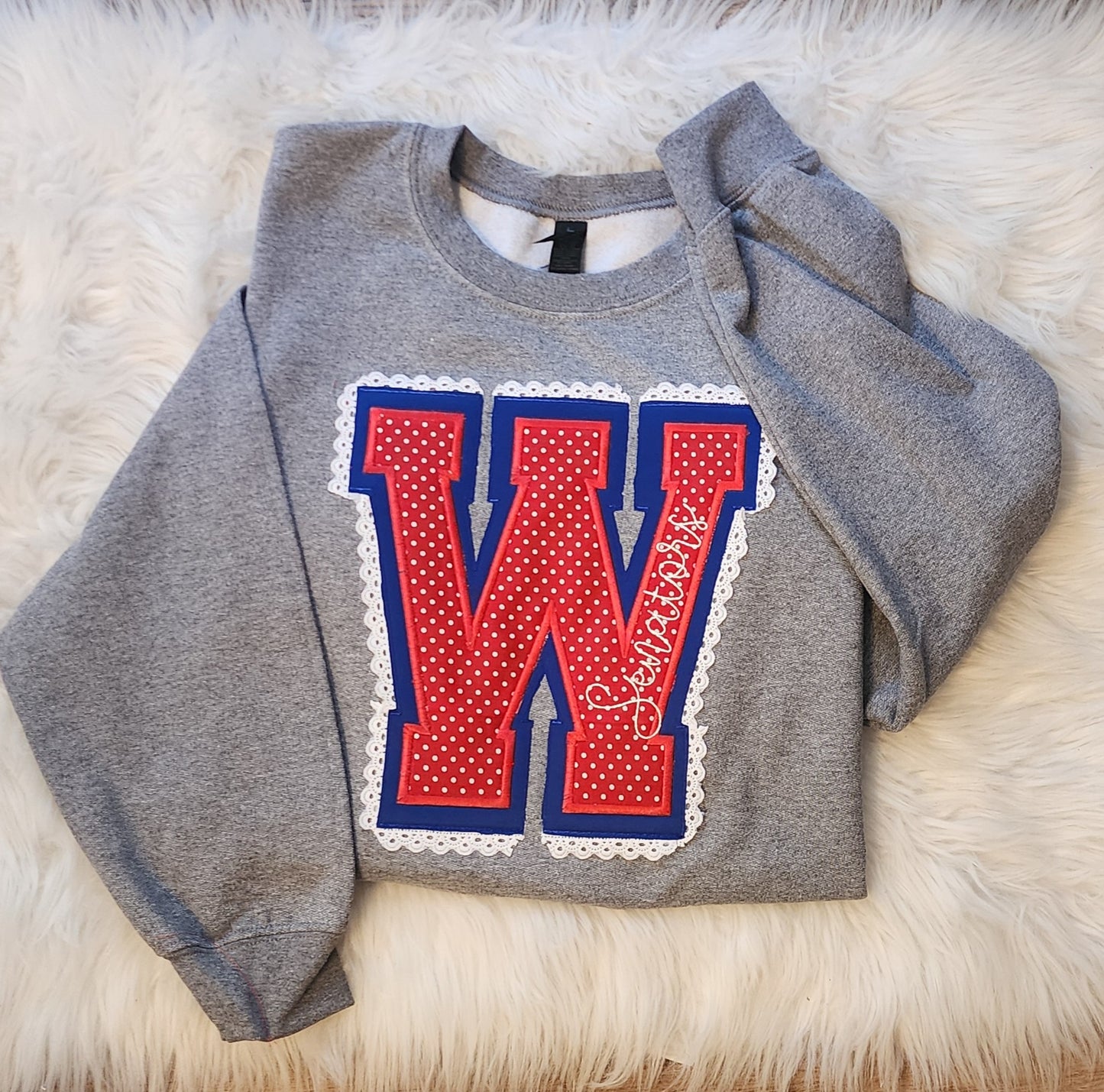 Lace Spirit Wear Embroidery Sweatshirt