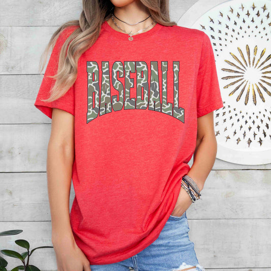 Camo Baseball or Softball Shirt