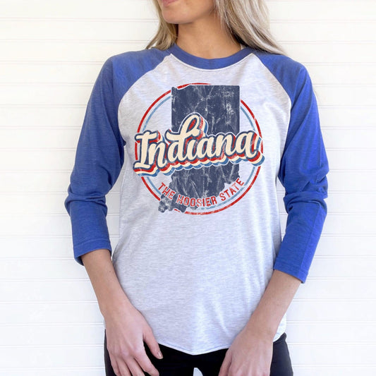 Indiana the Hoosier State Raglan Shirt