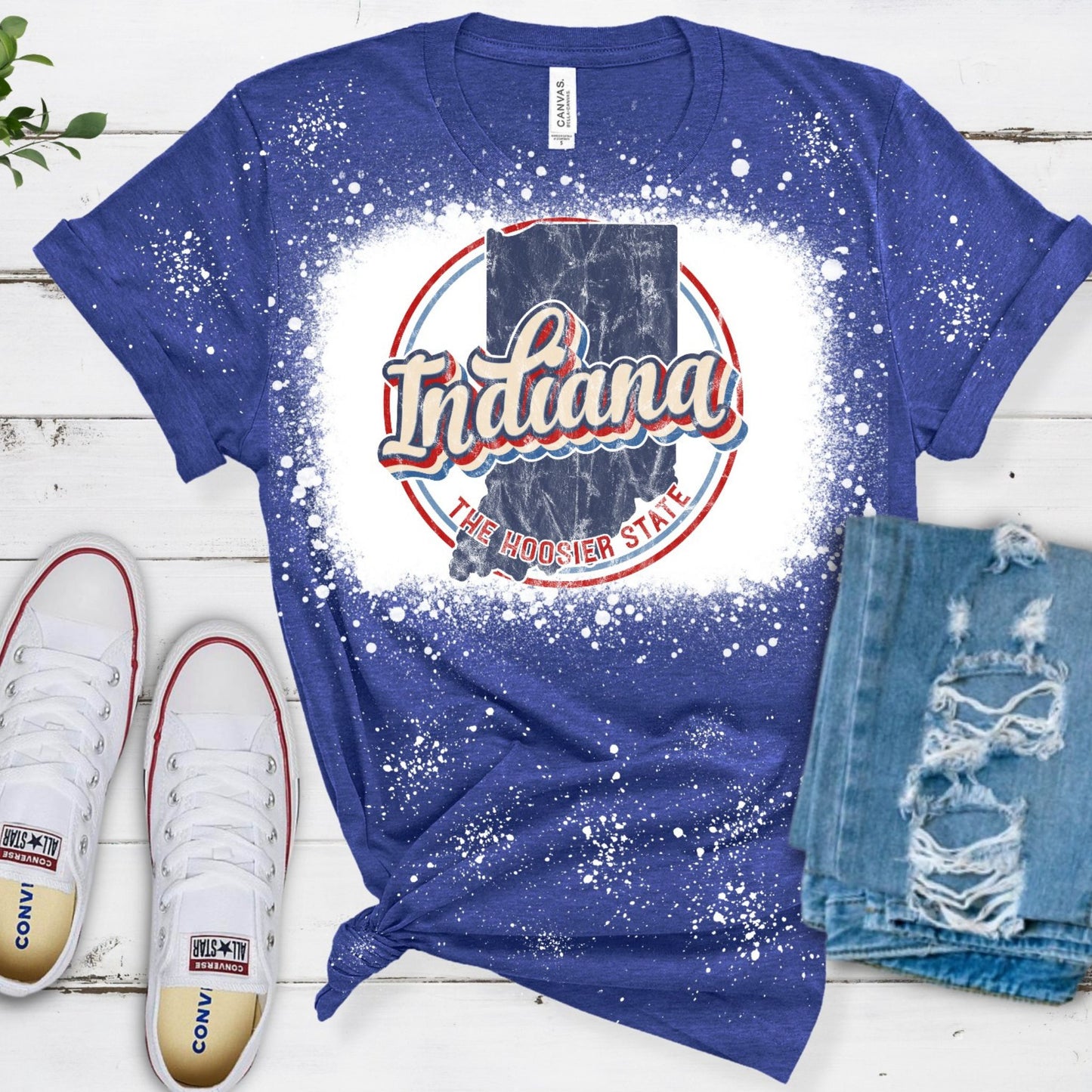 Indiana The Hoosier State Bleached Shirt