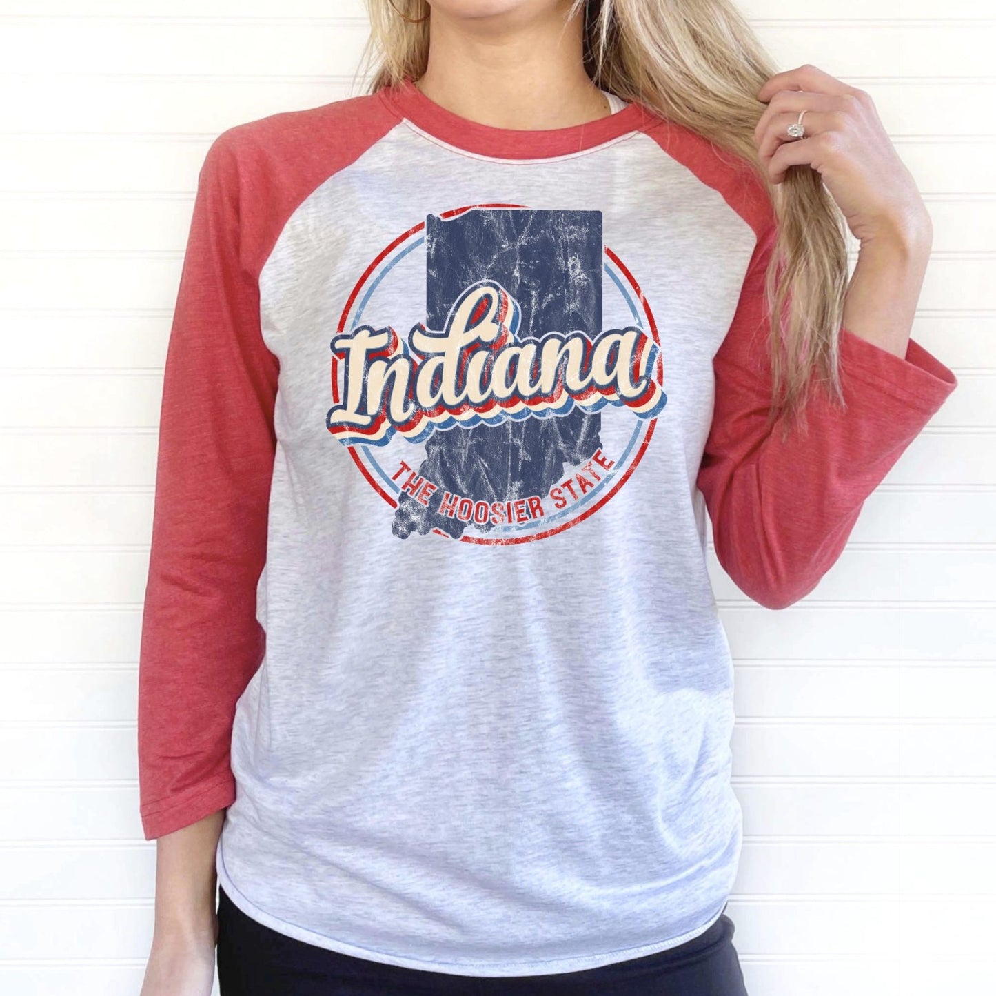 Indiana the Hoosier State Raglan Shirt