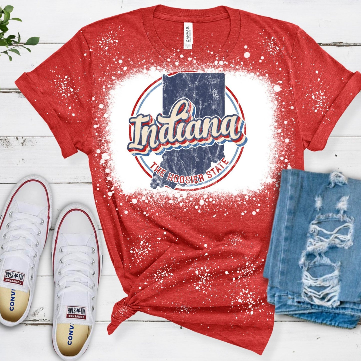 Indiana The Hoosier State Bleached Shirt