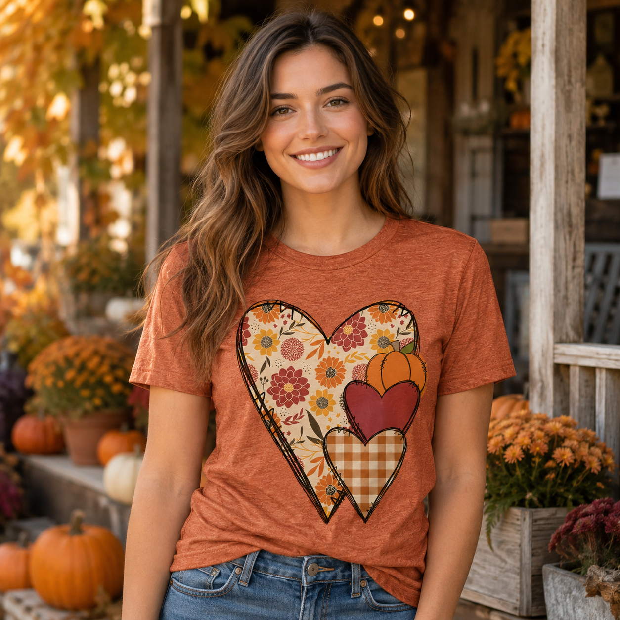 Fall heart shirt