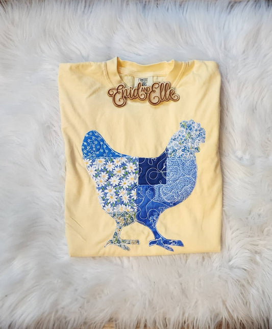 1 L Peach quilted Chicken Shirt