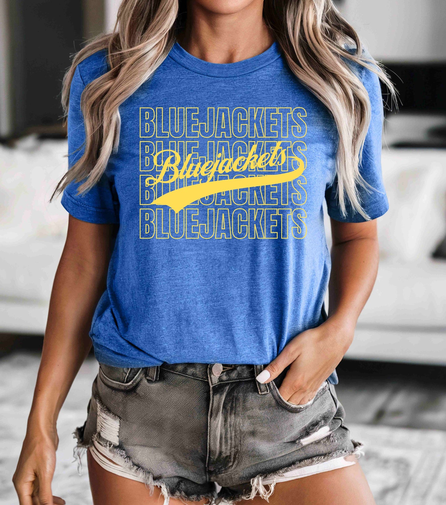 Stacked Pennant Mascot Customized Spirit Wear