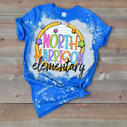 North Harrison Elementary Bleached T-shirt