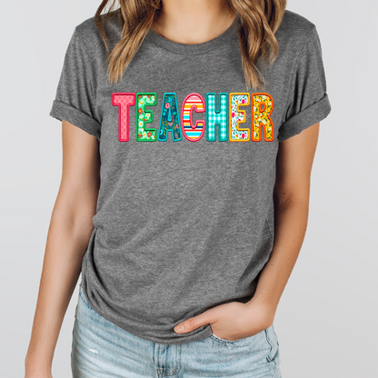 Teacher Faux Embroidery