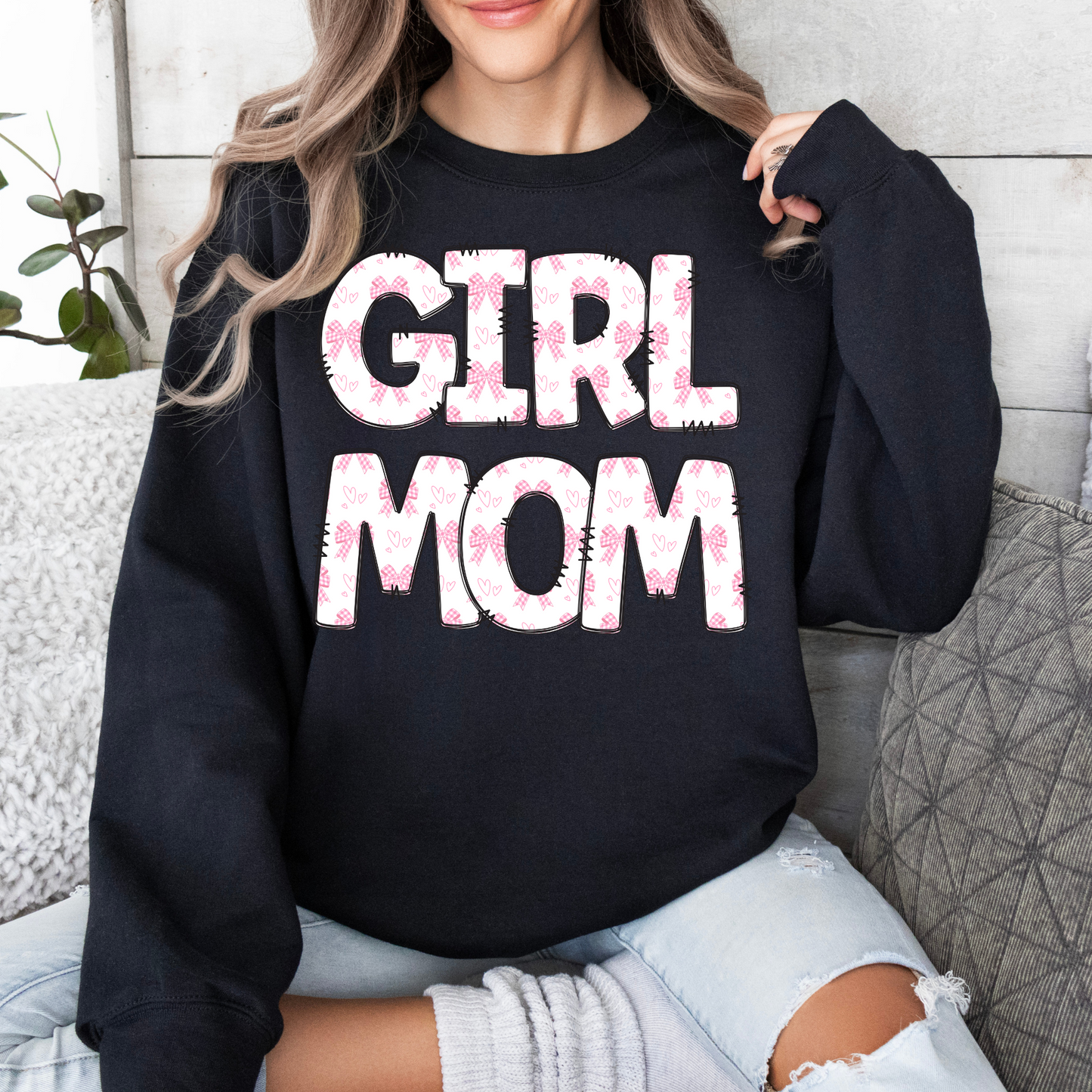 Girl Mom Sweatshirt Gildan