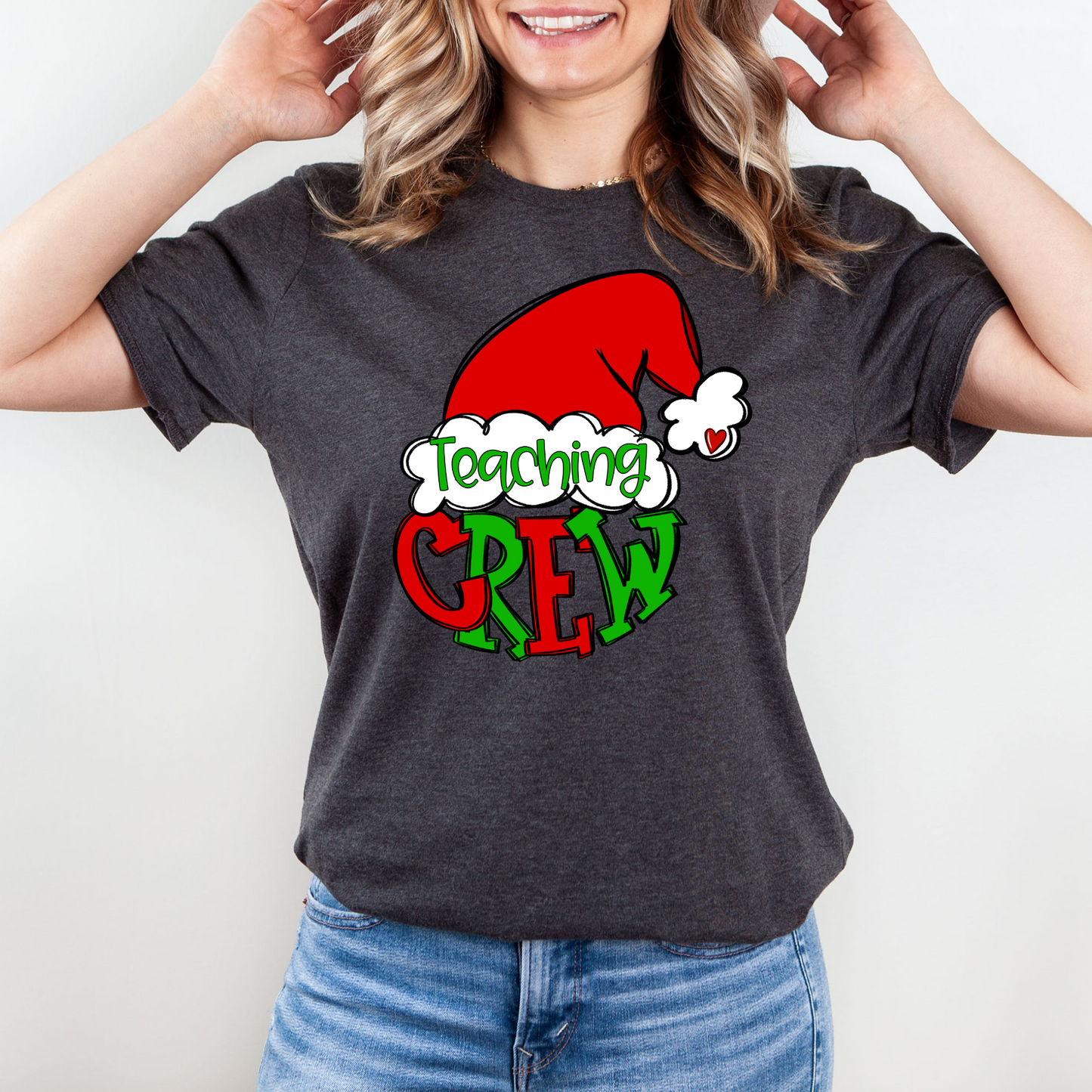 Teacher Santa Crew Shirt Bella Canvas