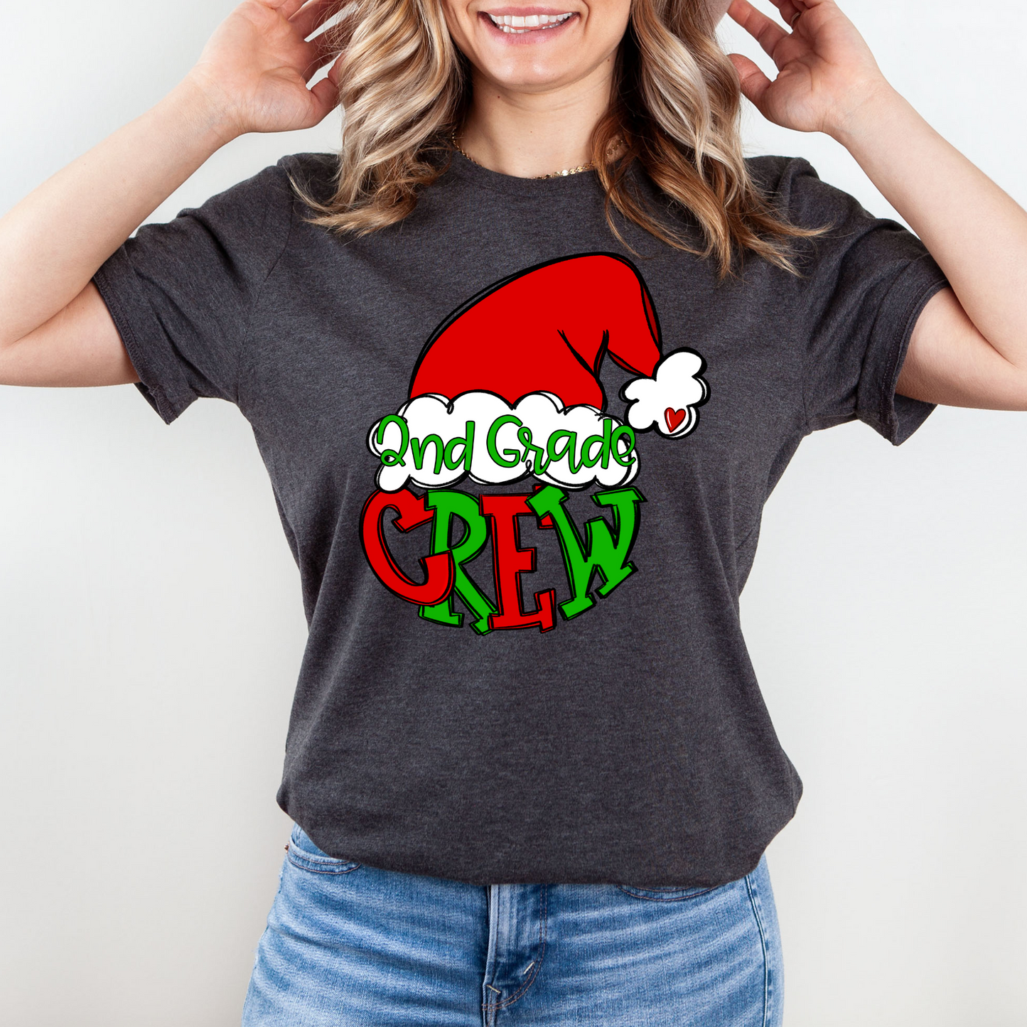 Teacher Santa Crew Shirt Bella Canvas